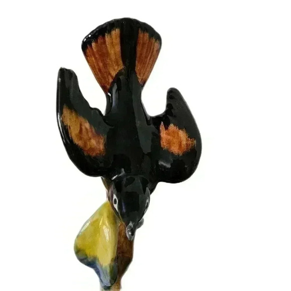 VINTAGE STANGL POTTERY BIRD FIGURINE REDSTARTS DOUBLE BIRDS#3490 SIGNED No Chips - Picture 9 of 15